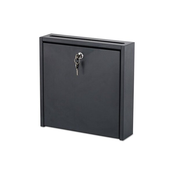 Safco Safco, Wall-Mountable Interoffice Mailbox, 12w X 3d X 12h, Black 4258BL - main